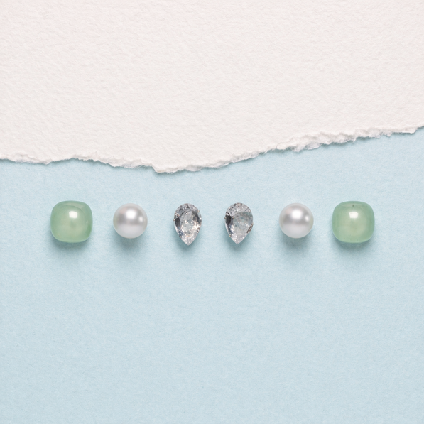 Duo Rouge Heart Stud Set