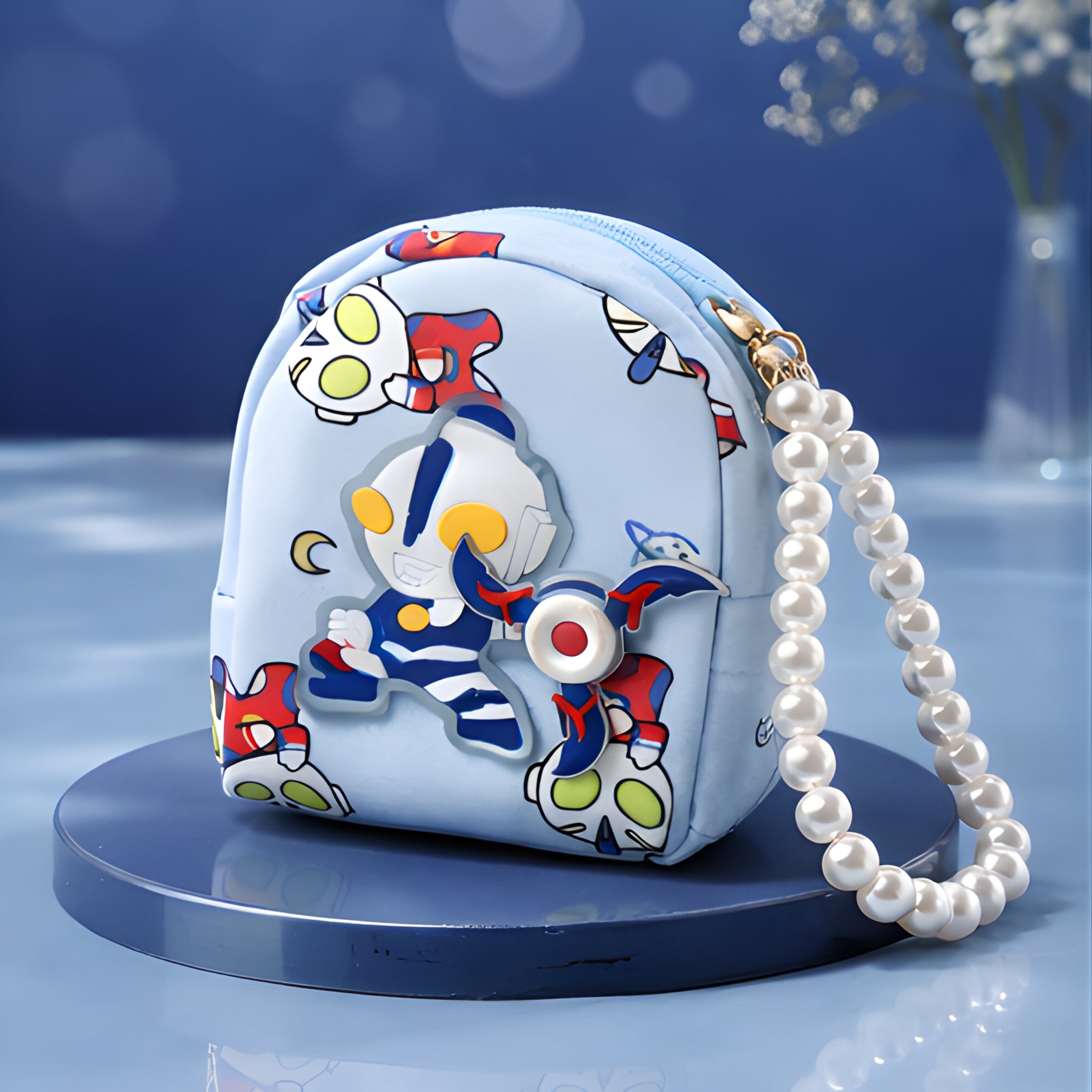 Mini Blue Robot Bag Charm
