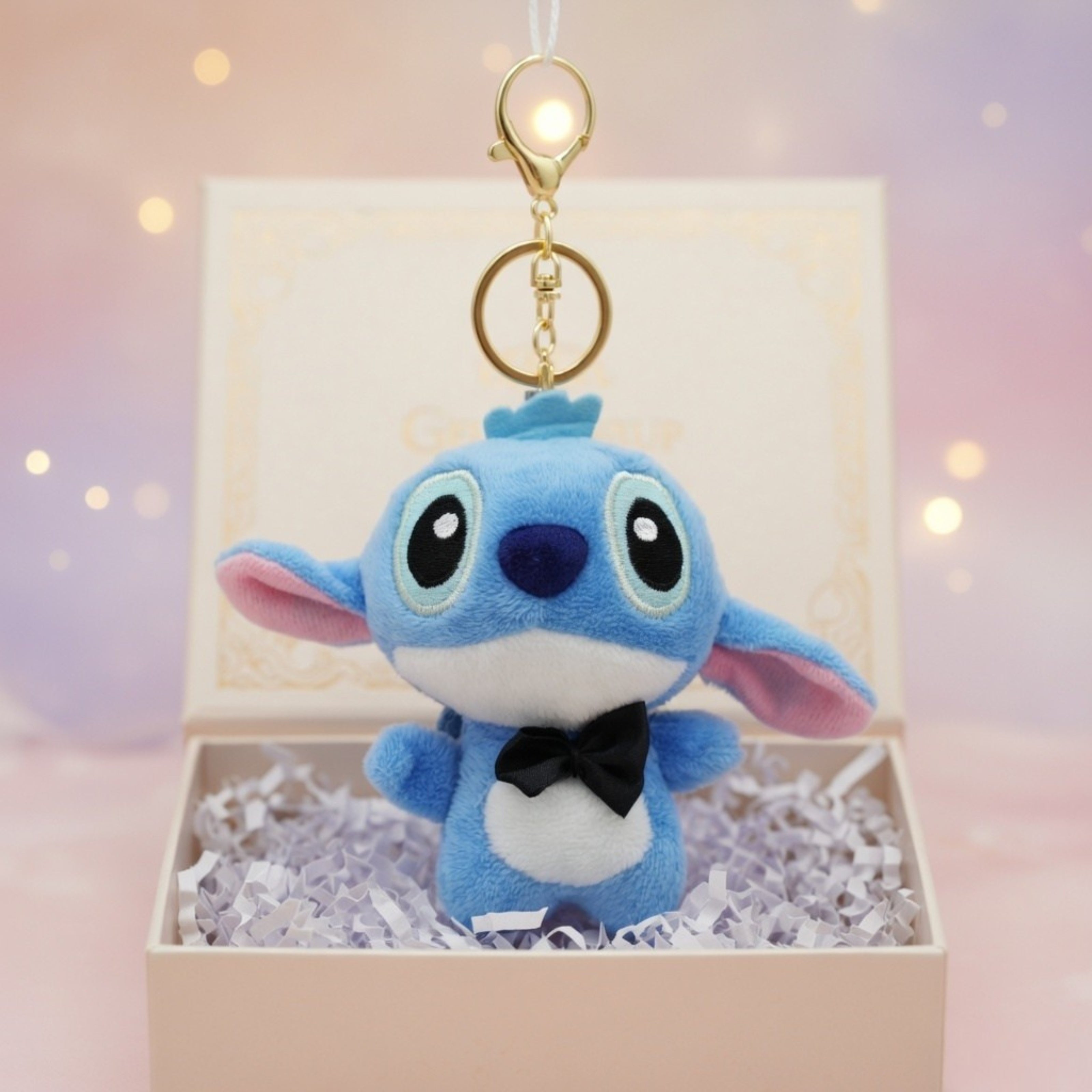 Blue Mini Stitch Bow Plush