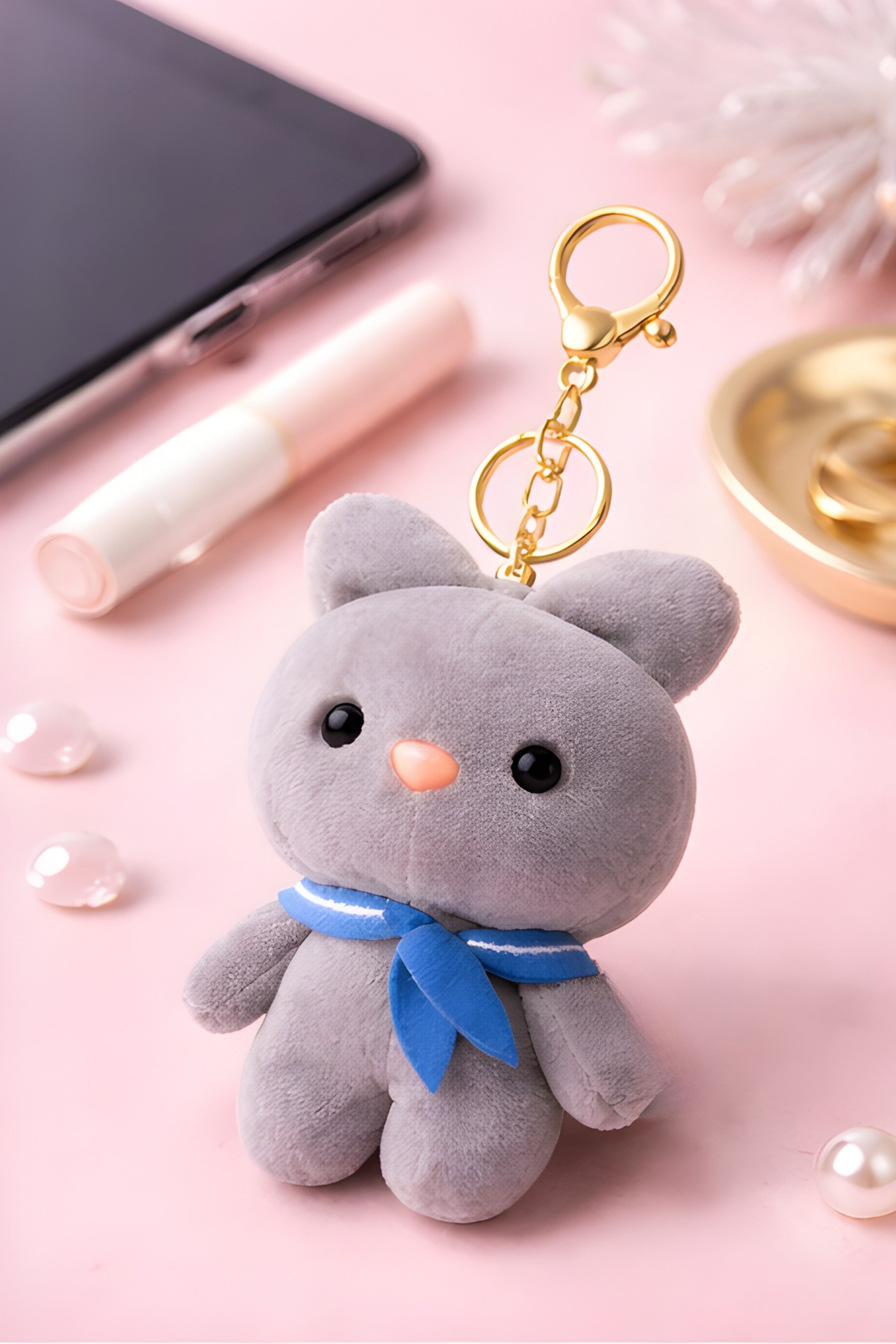 Scouty Grey Bunny Charm