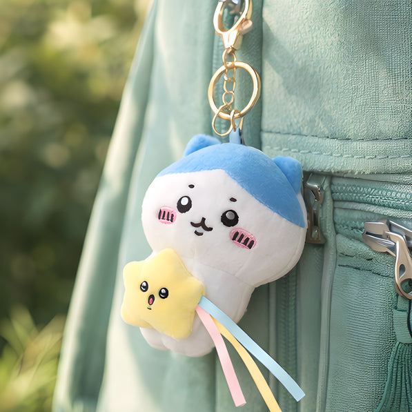 Sky Blue Kitty Star Plush