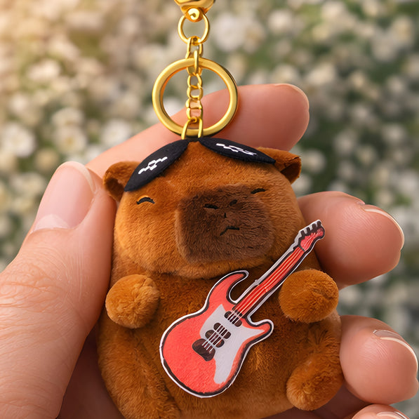 Groovy Red Guitar Capybara