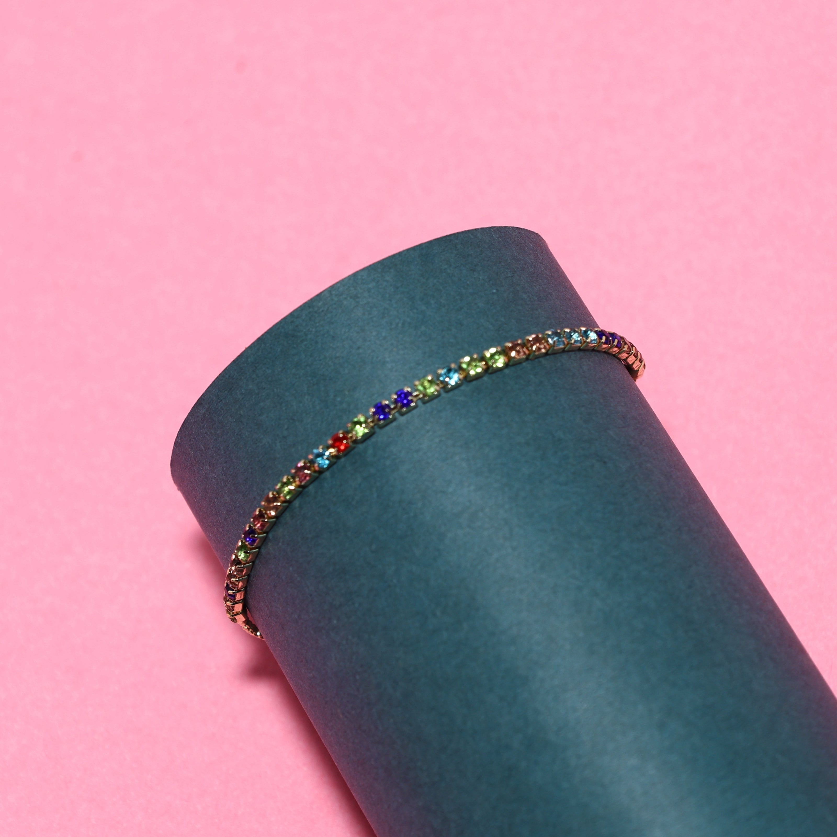 Multi Stone Cascade Bracelet