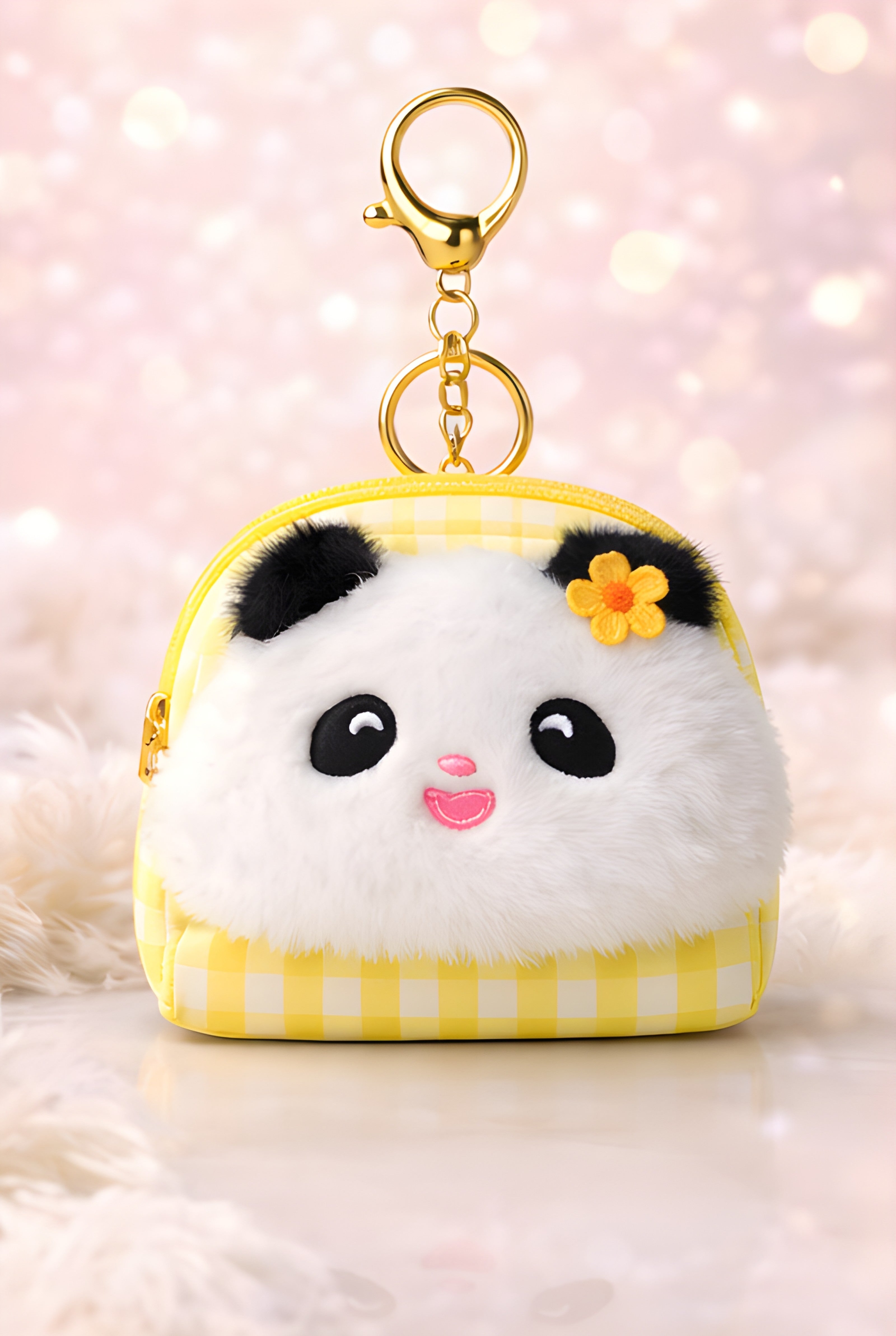 Yellow Panda Bag Charm