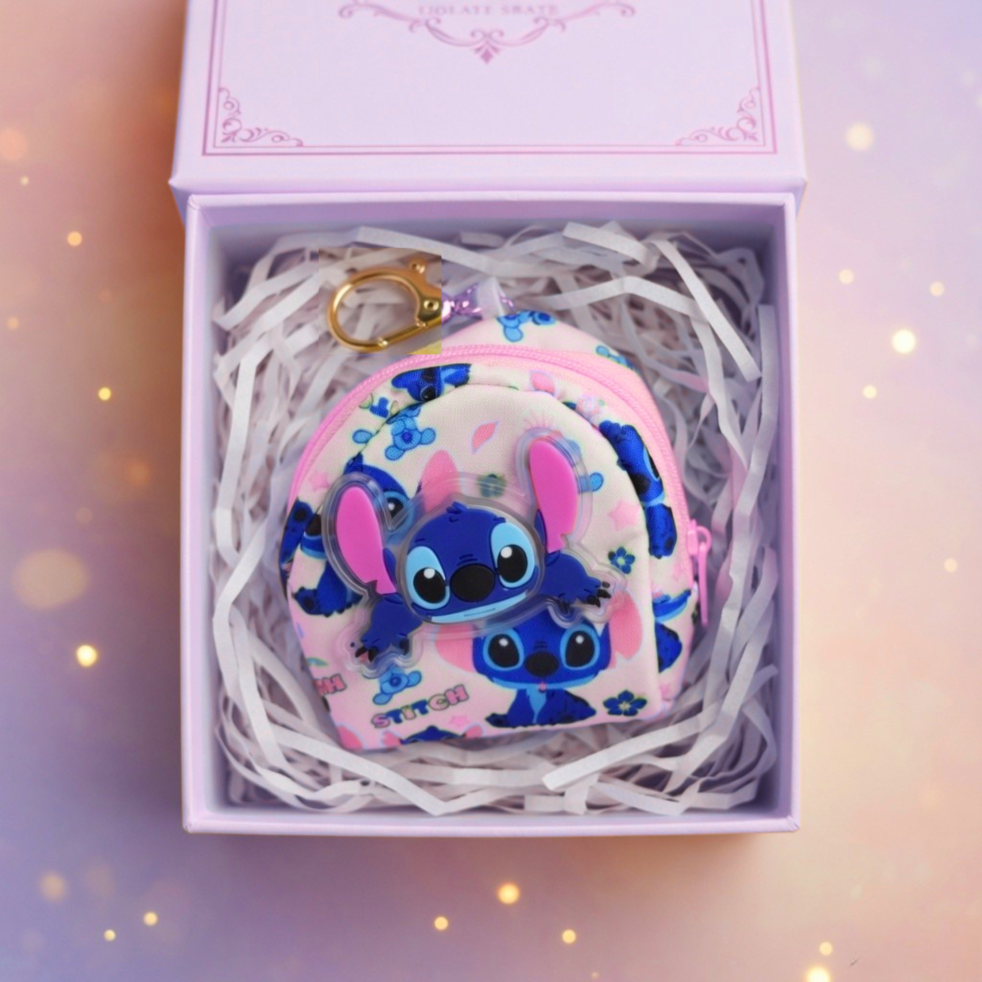 Pink Stitch Mini Bag Charm