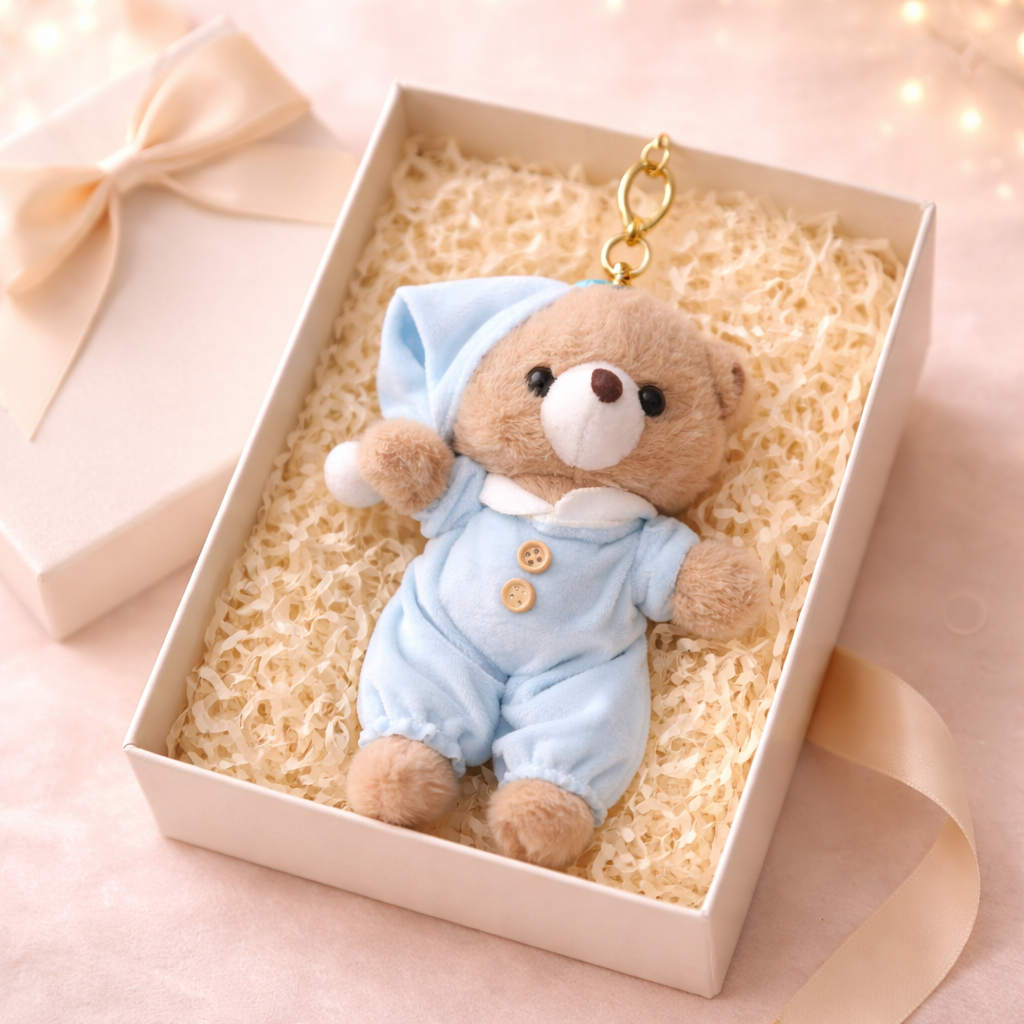 Blue Sleepy Teddy Plush