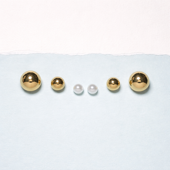 Golden Sphere Trio Stud Set