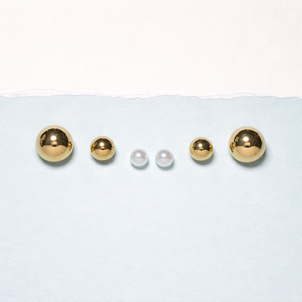 Golden Sphere Trio Stud Set