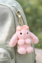 Blush Pink Bow Bunny Plush