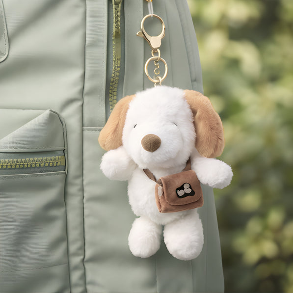 Beige Bag Puppy Plush