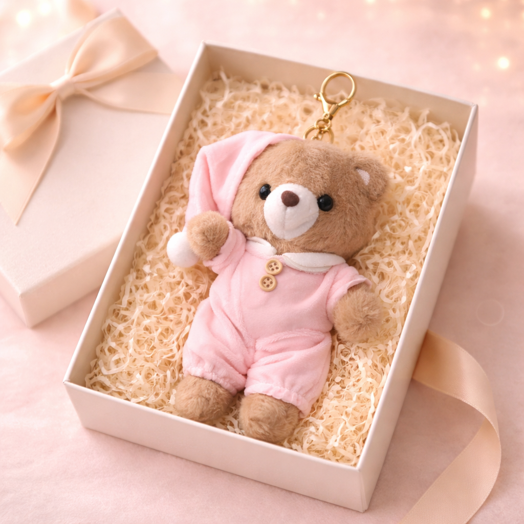 Pink Sleepy Teddy Plush