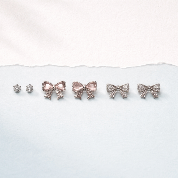 Rosette Bow Studs