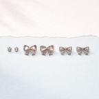 Rosette Bow Studs