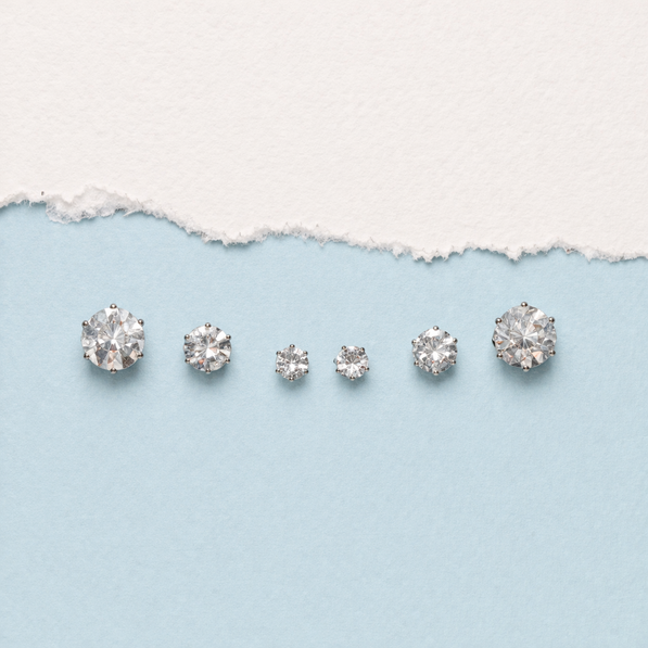 Silver Diamant Stud Set