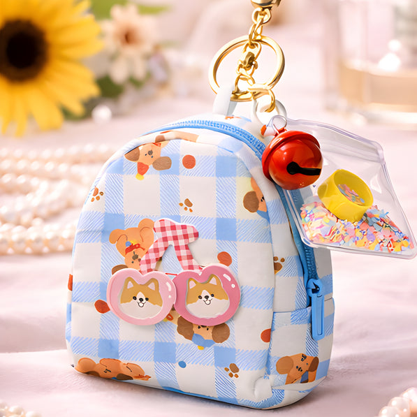 Blue Mini Bag Charm