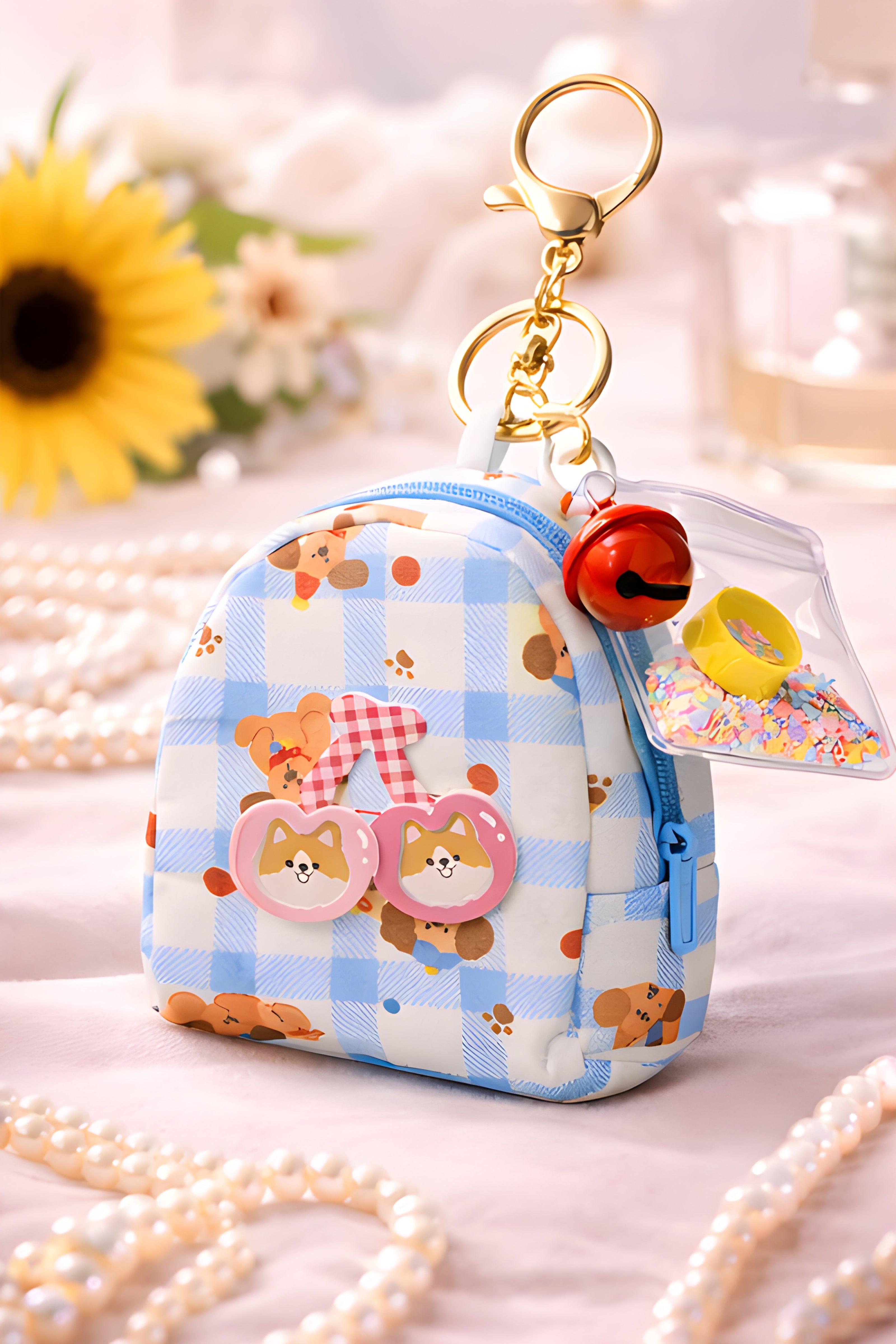 Blue Mini Bag Charm