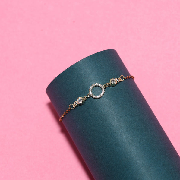 Hollow Ring Chain Bracelet