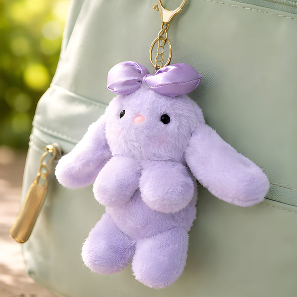 Lavender Bow Bunny Plush
