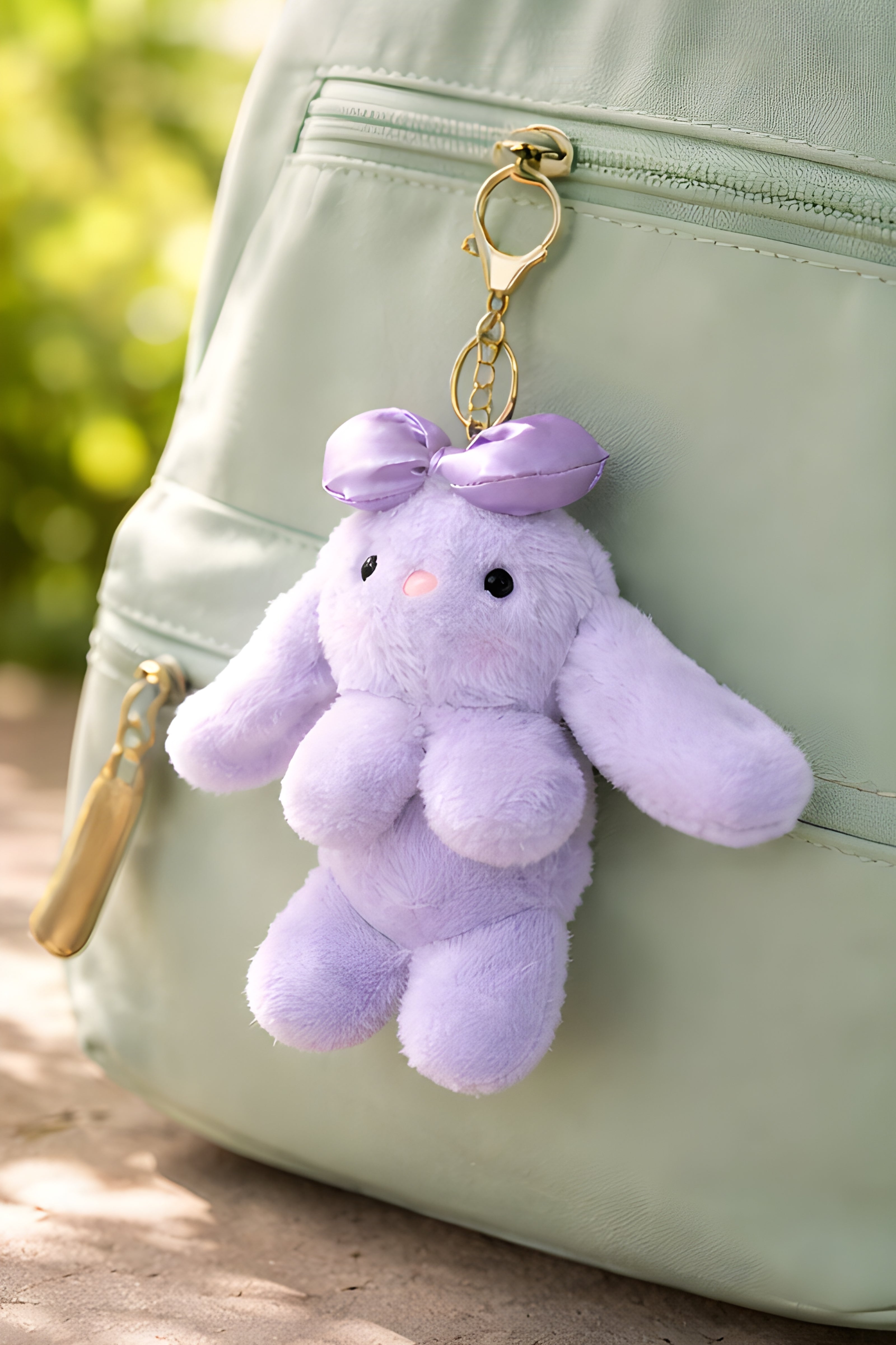 Lavender Bow Bunny Plush