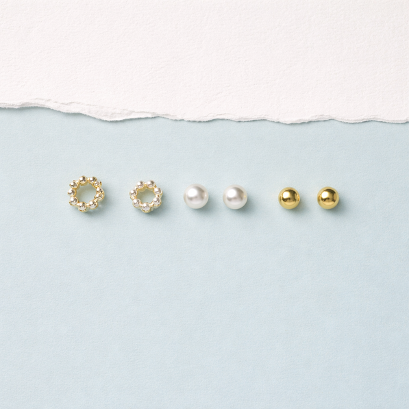 Floral Charm Stud Set