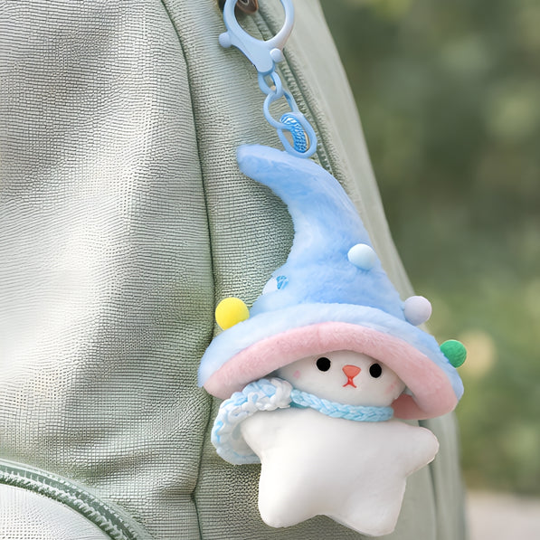 Blue Wizard Bunny Charm