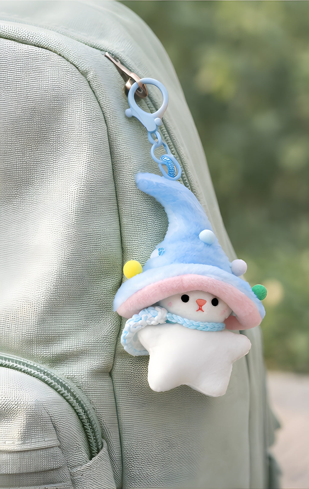 Blue Wizard Bunny Charm