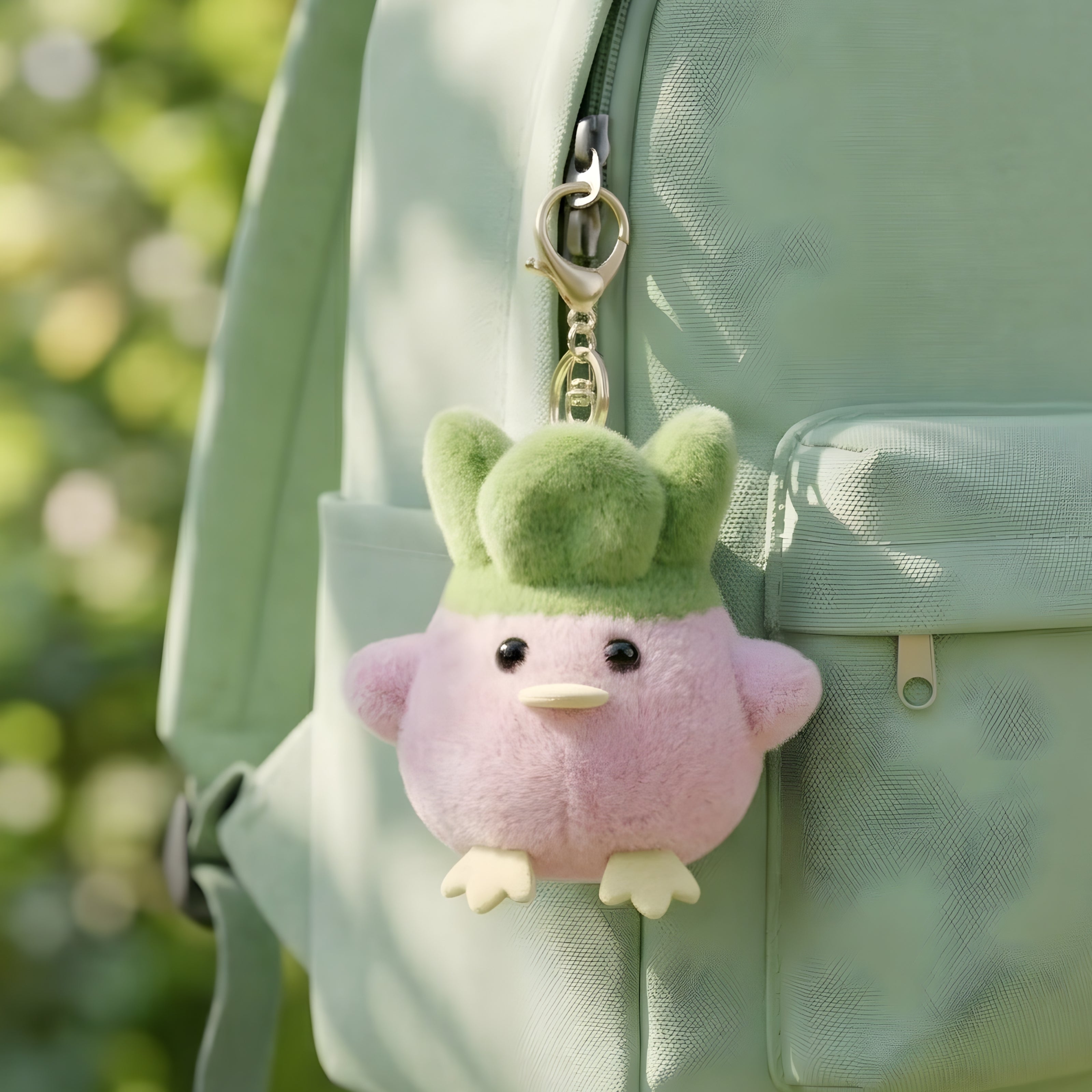 Round Pink Chicken Puff