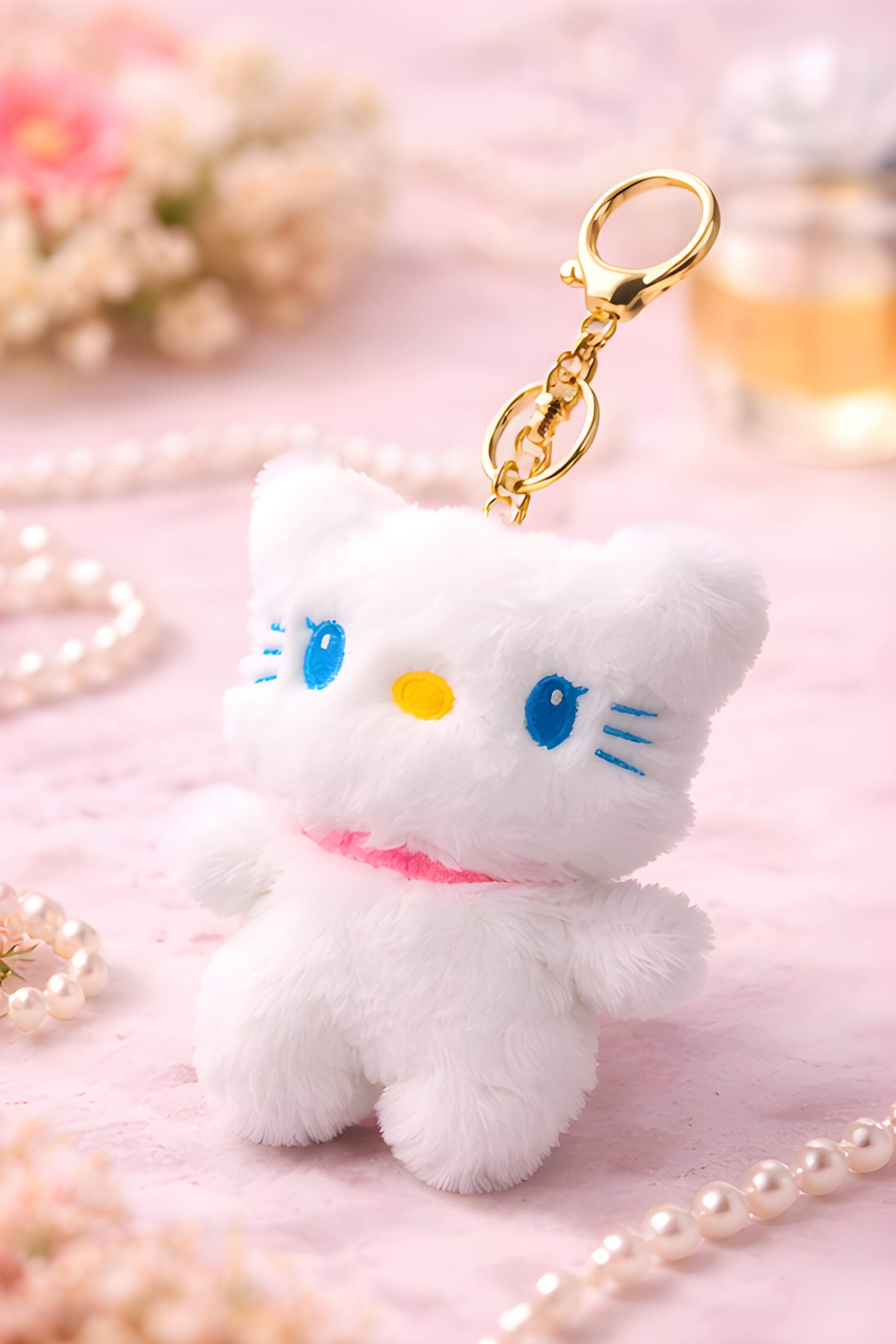 Pink Collar Fluffy Kitty