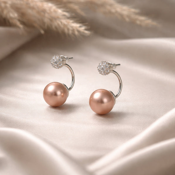 Champagne Pearl Duo Earrings