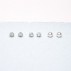 Silver Coral Stud Set