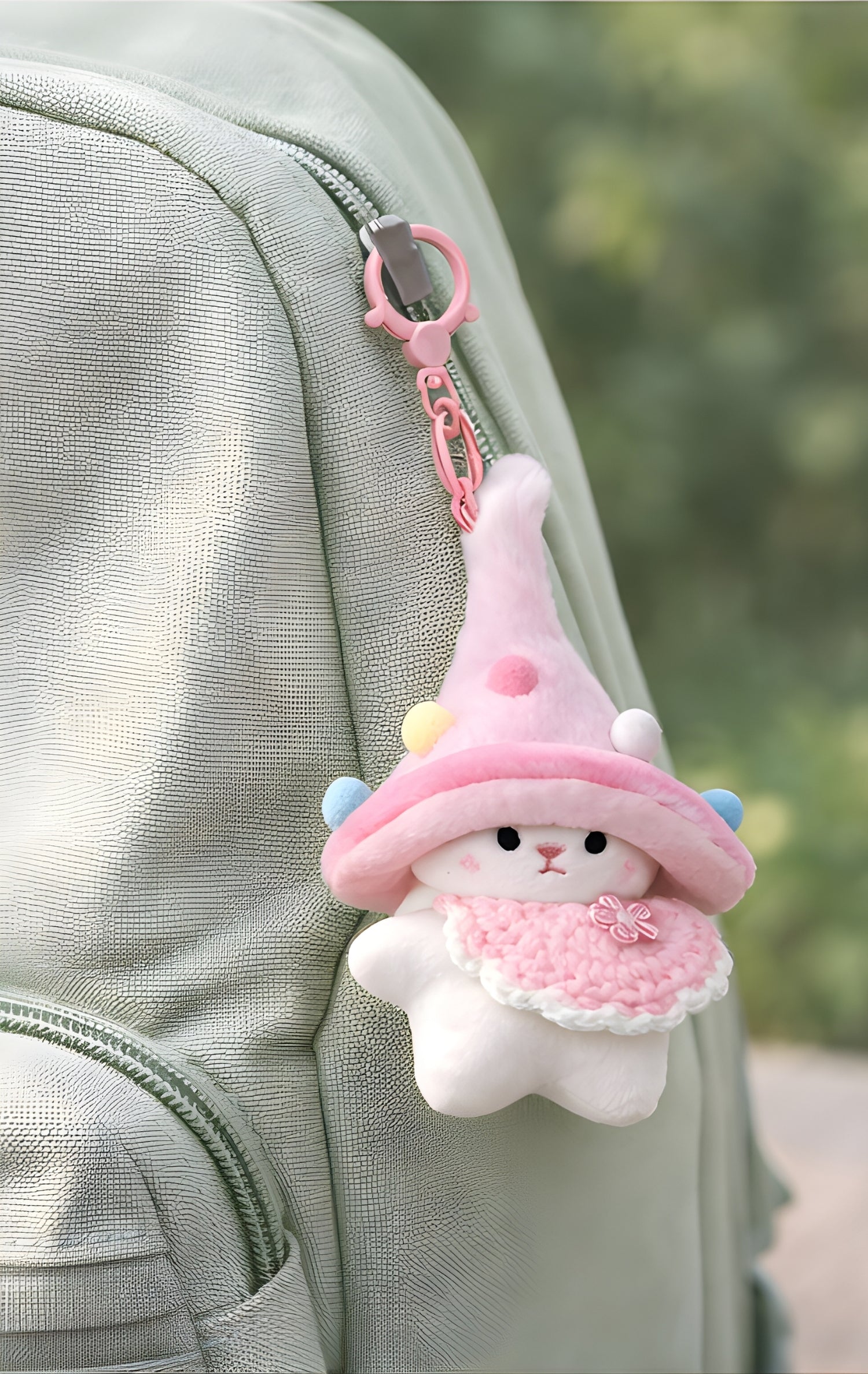 Pink Wizard Bunny Charm
