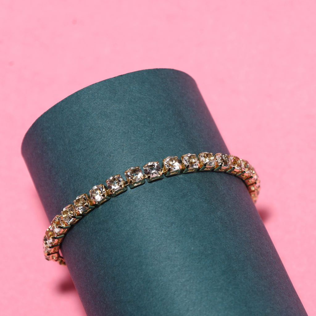 Adjustable Cubic Gold Bracelet