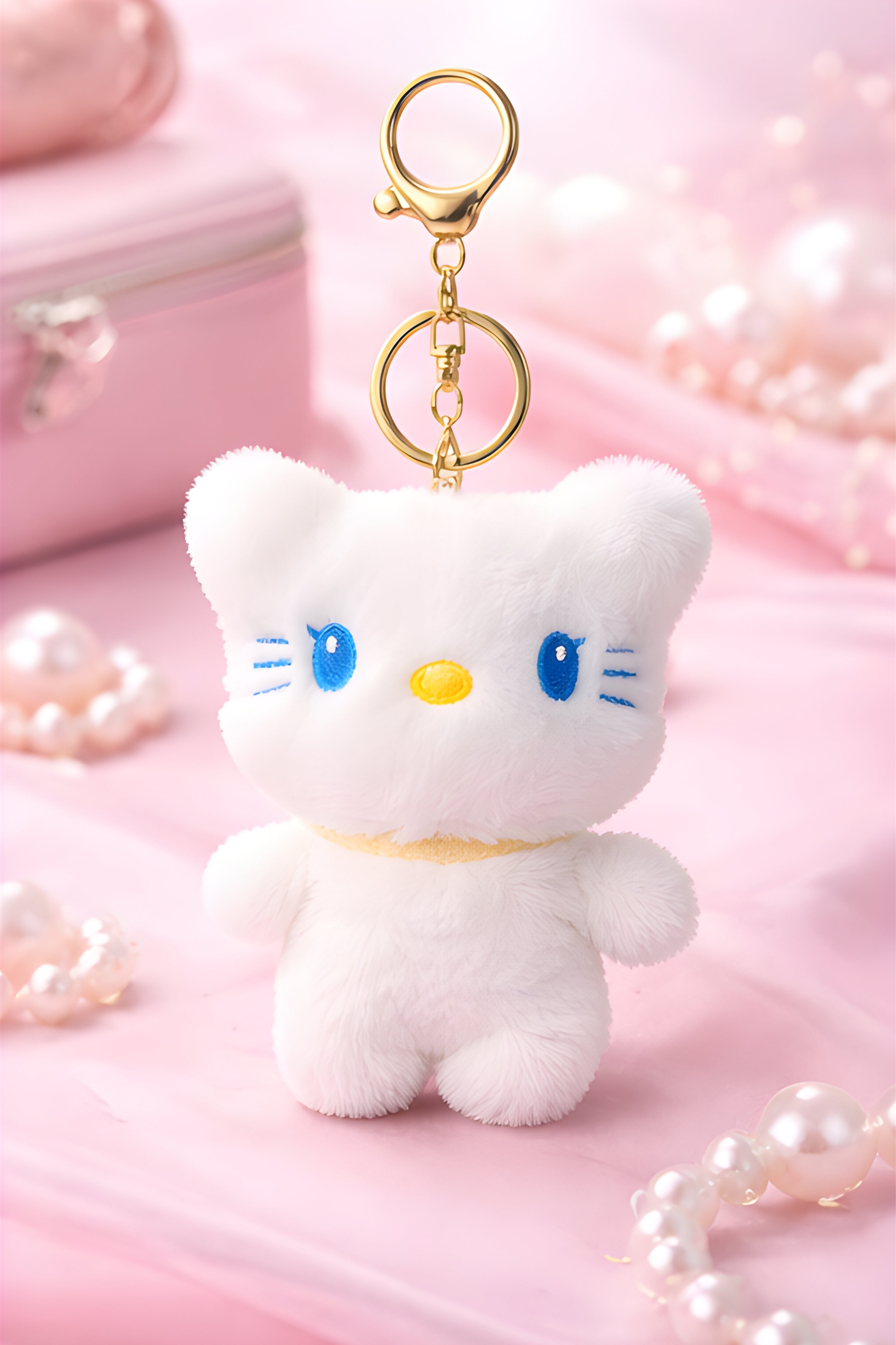 Peach Collar Fluffy Kitty