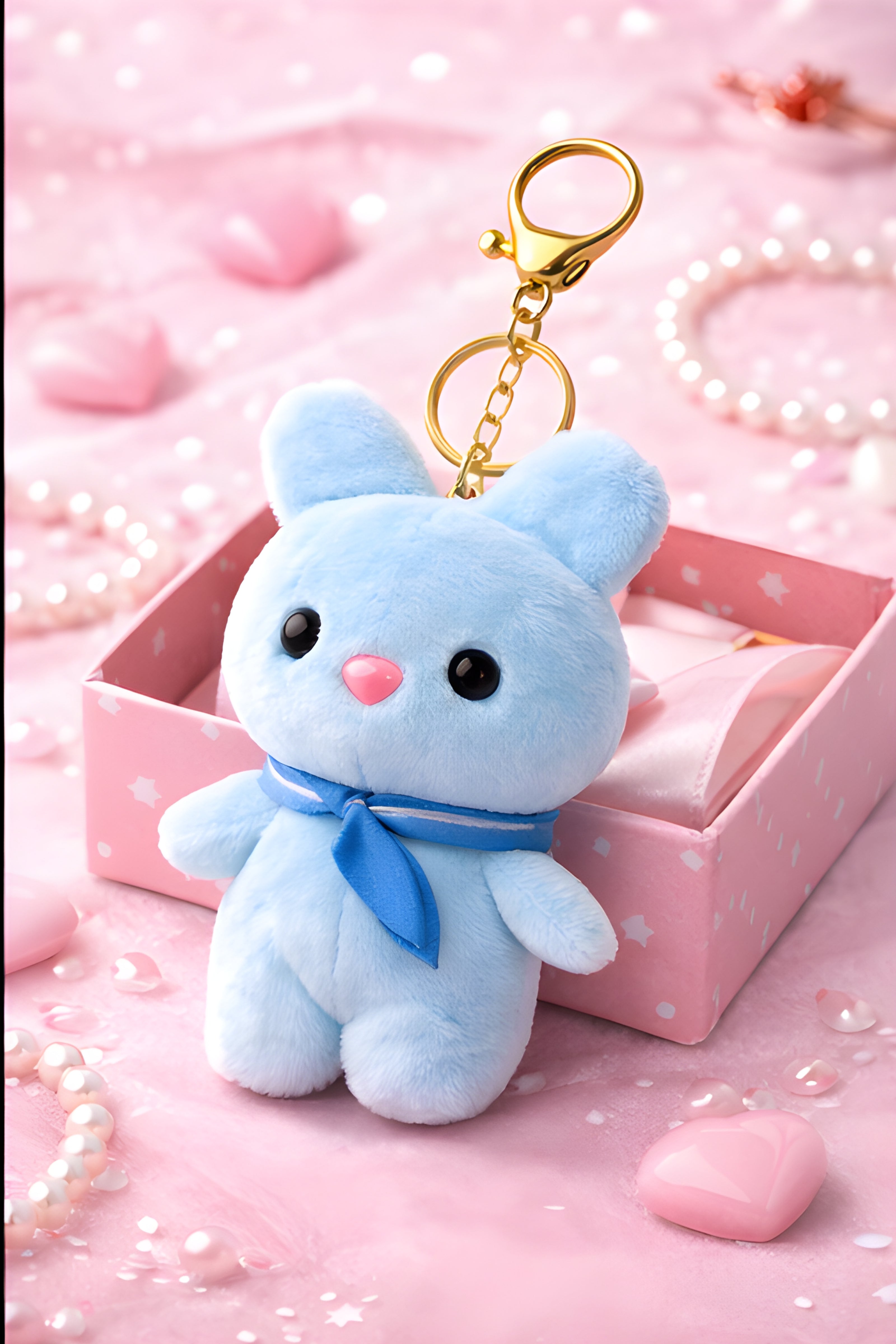 Scouty Sky Blue Bunny Charm