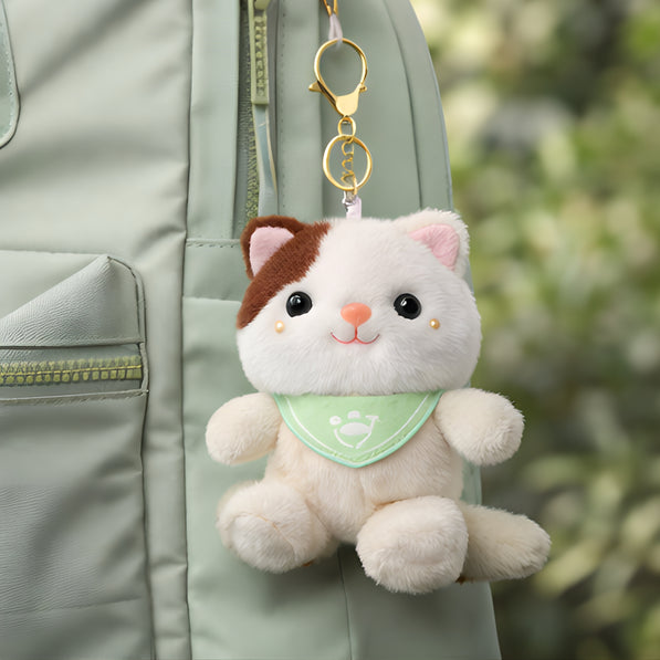 White Bandana Cat Plush