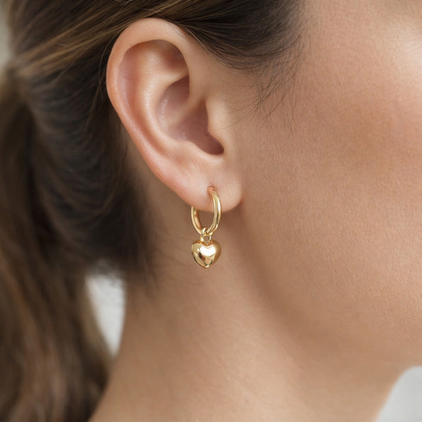 Heart Loop Charm Earring