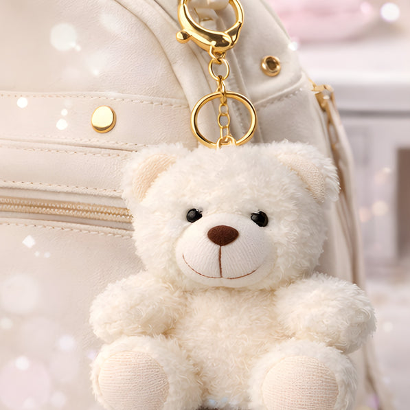White Shaggy Teddy Plush