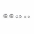 Silver Diamant Stud Set