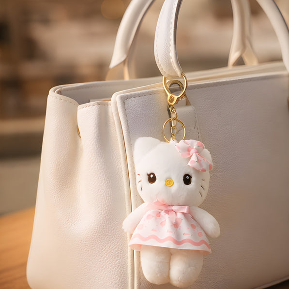 Peach Dress Kitty Plush