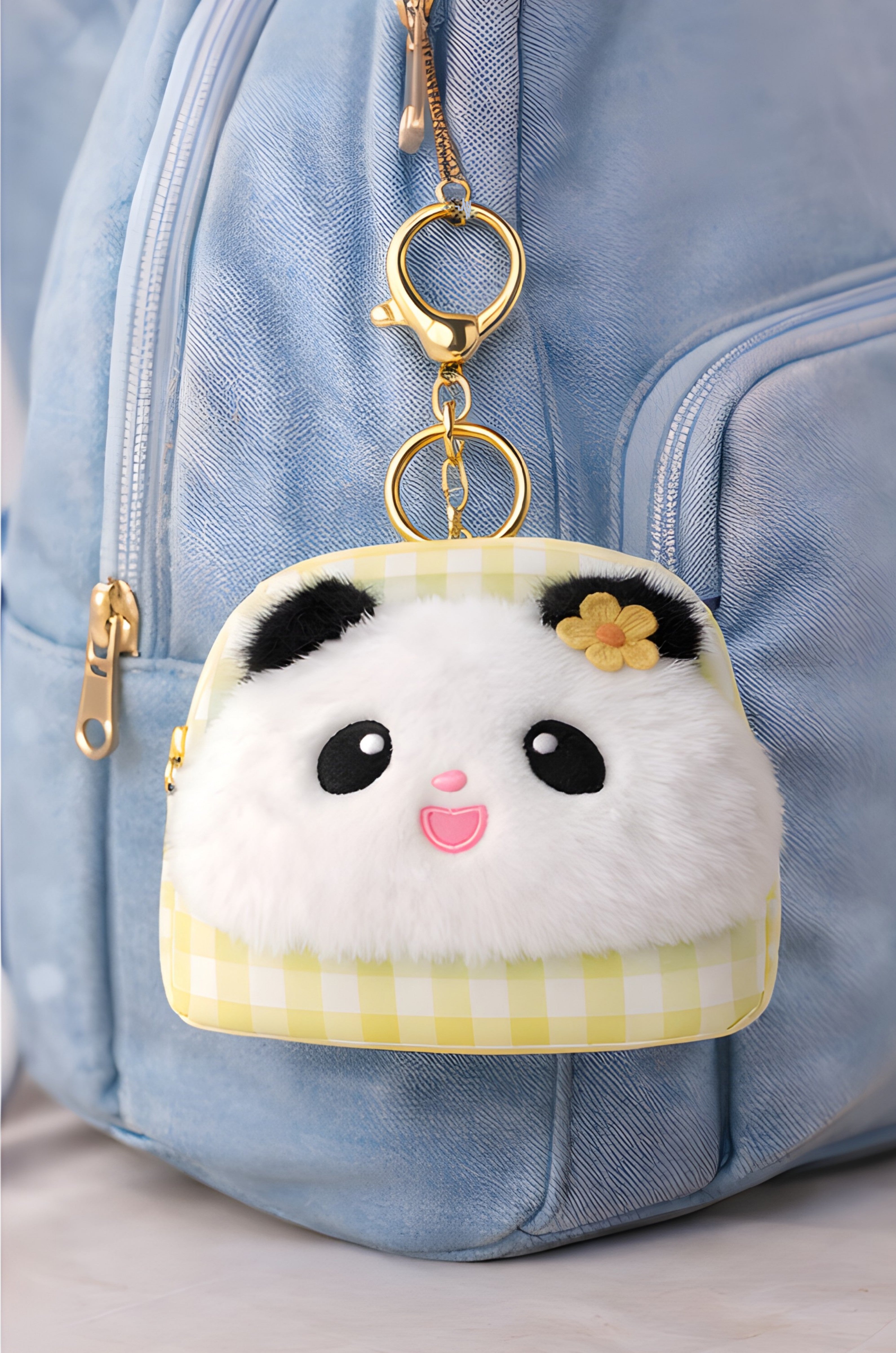 Yellow Panda Bag Charm