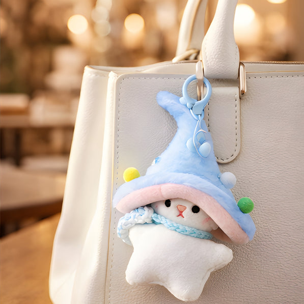 Blue Wizard Bunny Charm