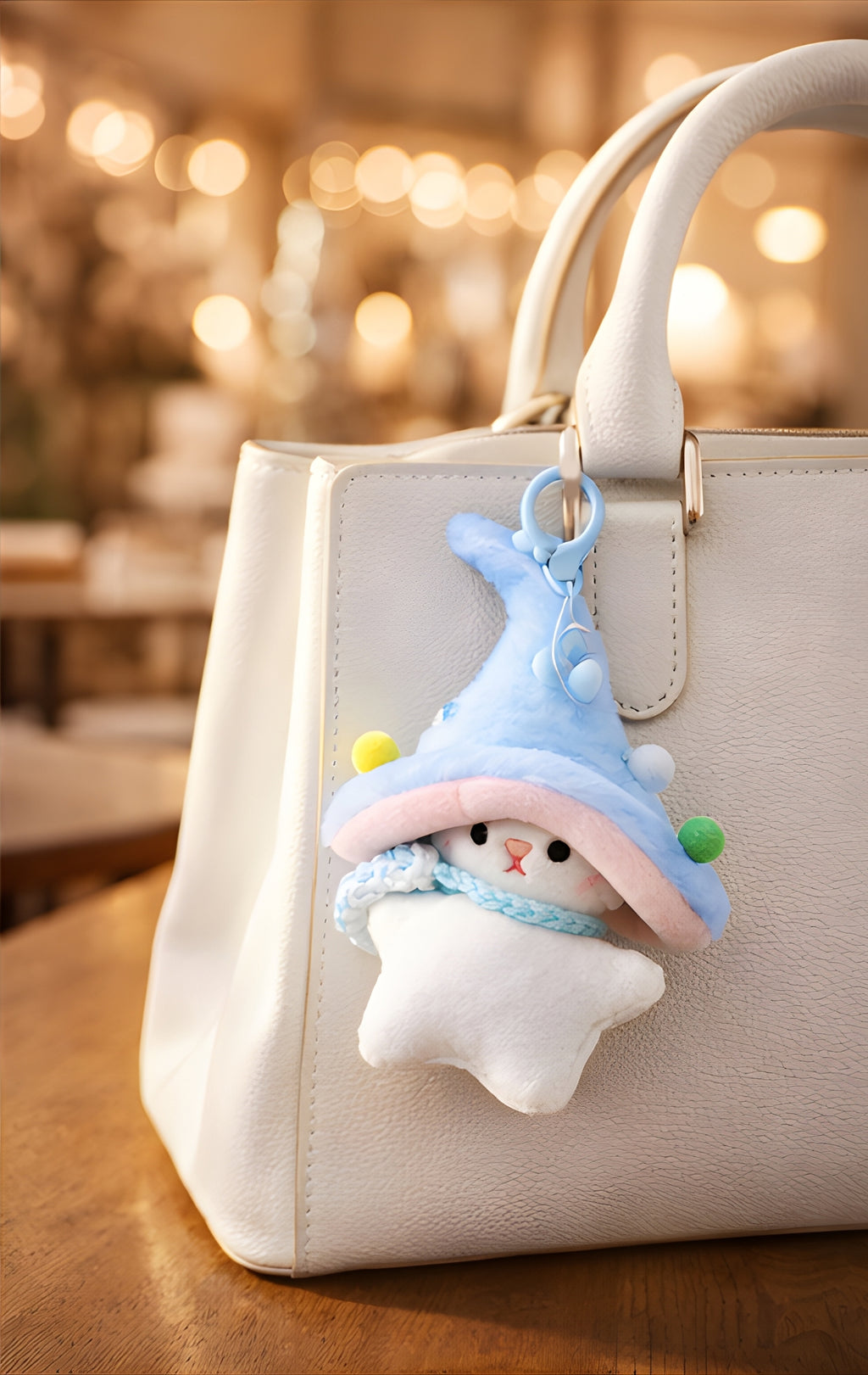 Blue Wizard Bunny Charm