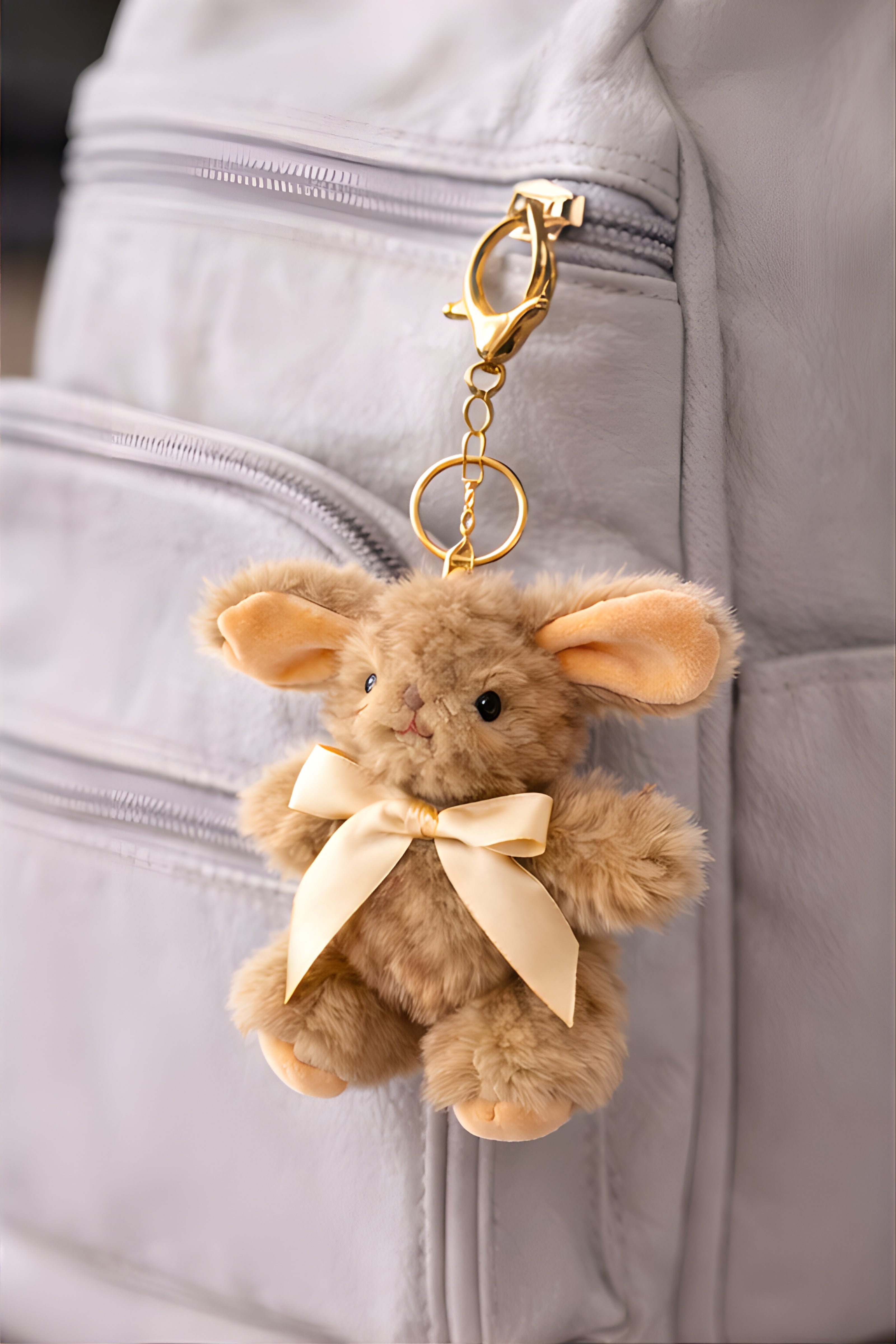 Fluffy Latte Bunny Charm