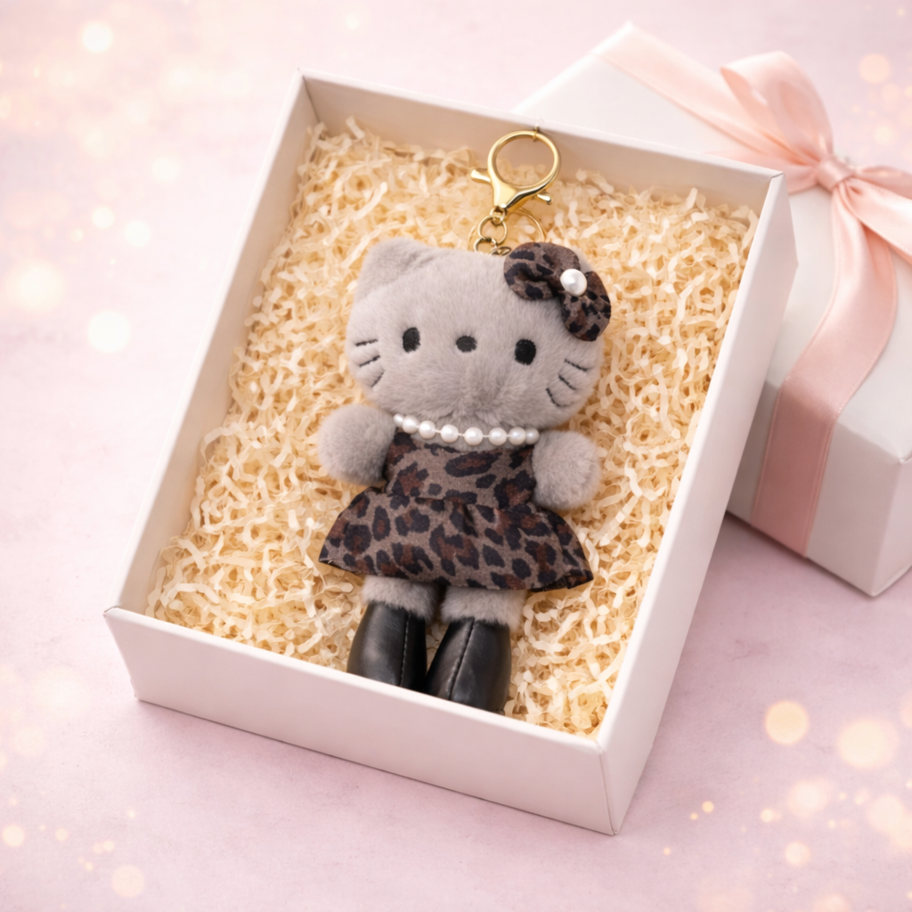 Grey Leopard Kitty Plush