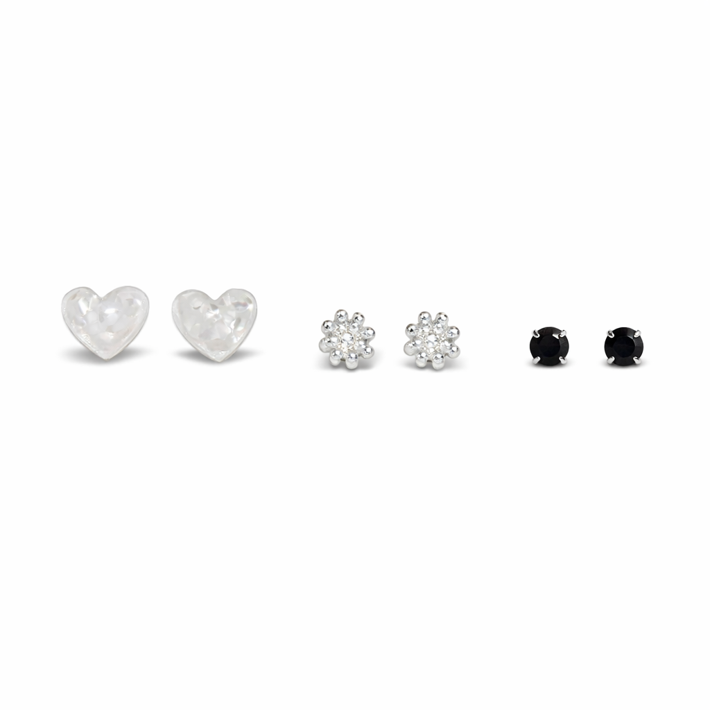 Heart Pearl Grace Stud Set