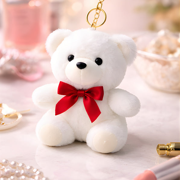 White Snowy Love Teddy Charm