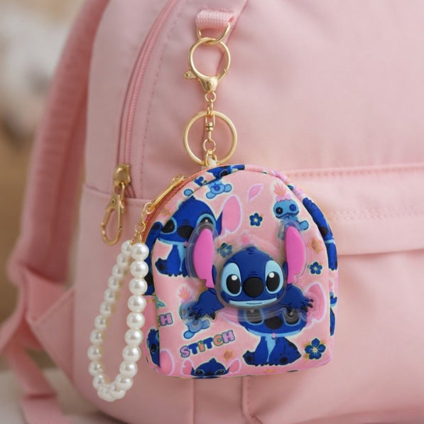 Pink Stitch Mini Bag Charm