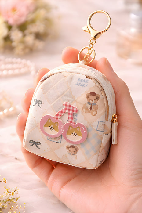 Beige Mini Bag Charm