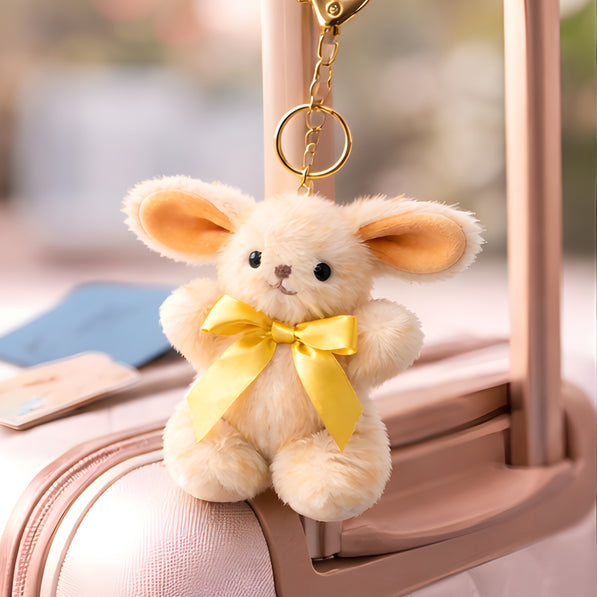 Fluffy Peach Bunny Charm