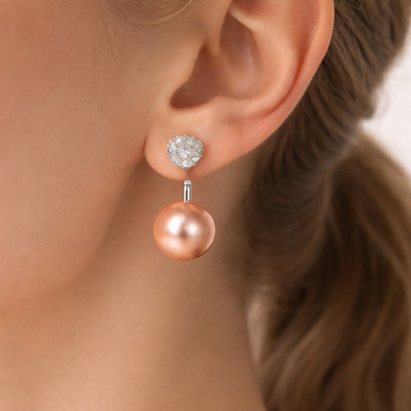 Champagne Pearl Duo Earrings